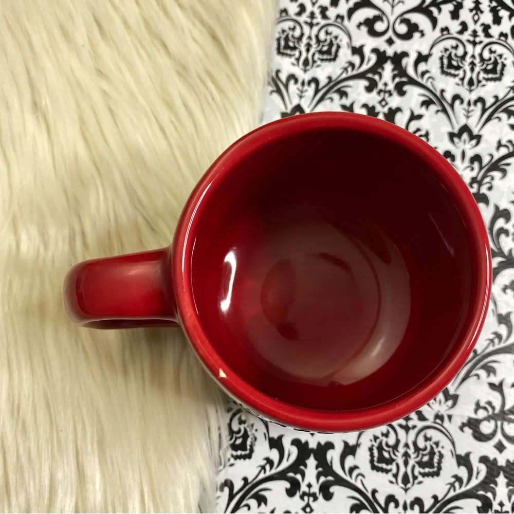 target : vintage hot cocoa red and white bistro coffee tea cup mug